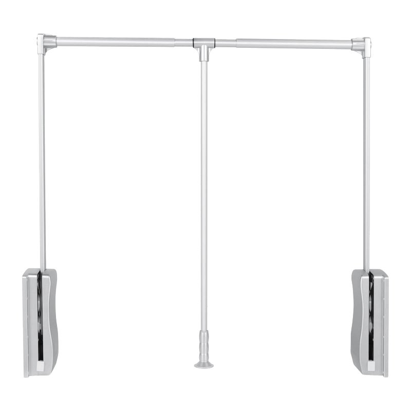 uyoyous Pull Down Closet Rods, Adjustable 35-48 Inch Wardrobe Rail Lift Collapsible Closet Rod Aluminium Retractable Wardrobe Hanger Clothing Rail Closet Lift Organizer Storage Lift for Bedroom - Image 1